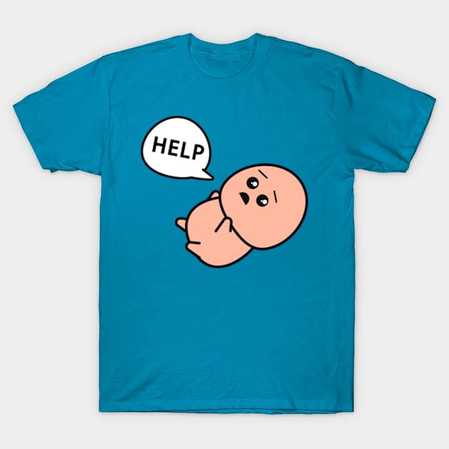 cute boy falling help me T-Shirt by sungraphica